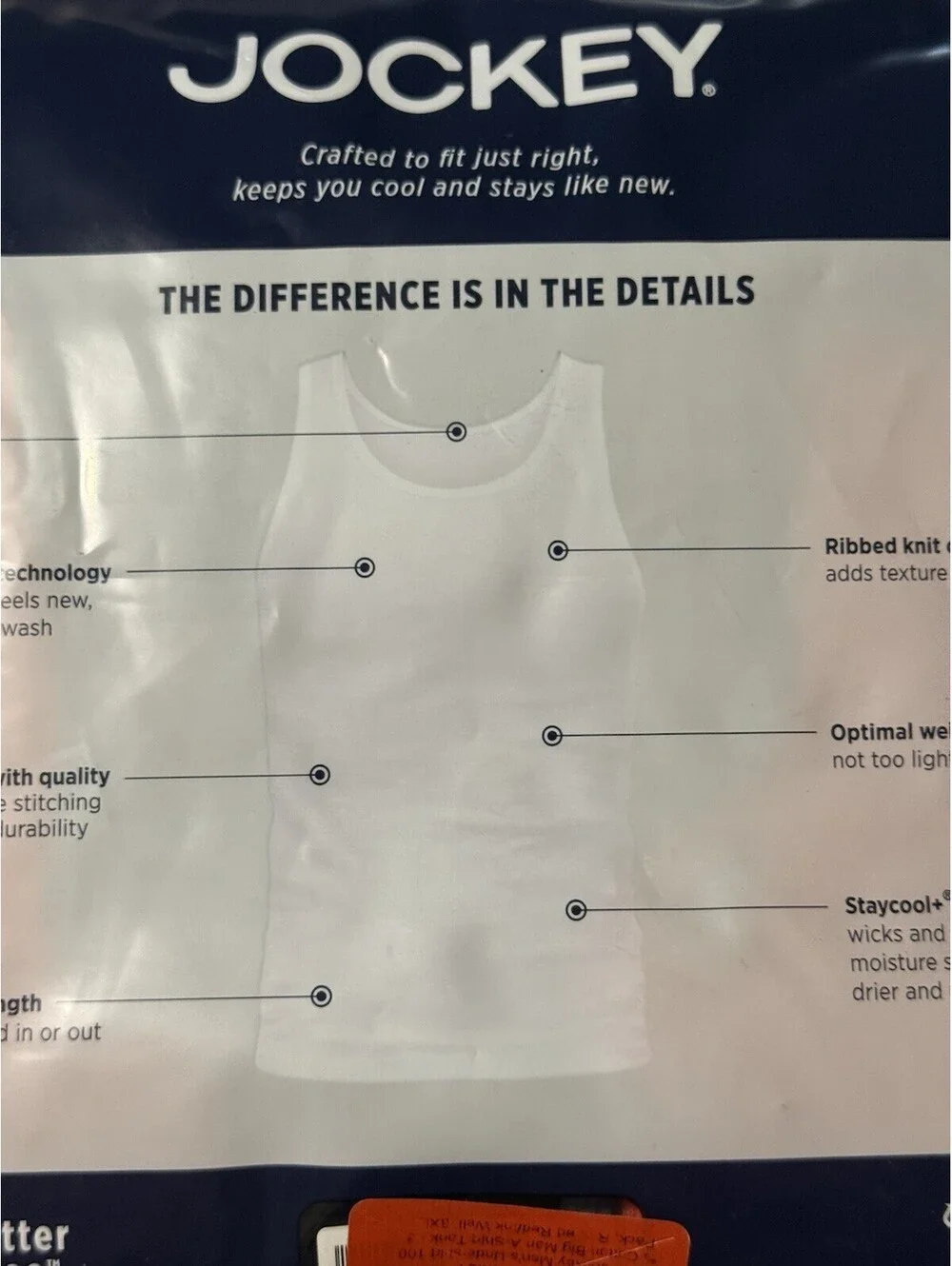 Jockey 3XL Big Man 100% Cotton Tanks 3 Pack New! Blue, Navy And Coral Colors